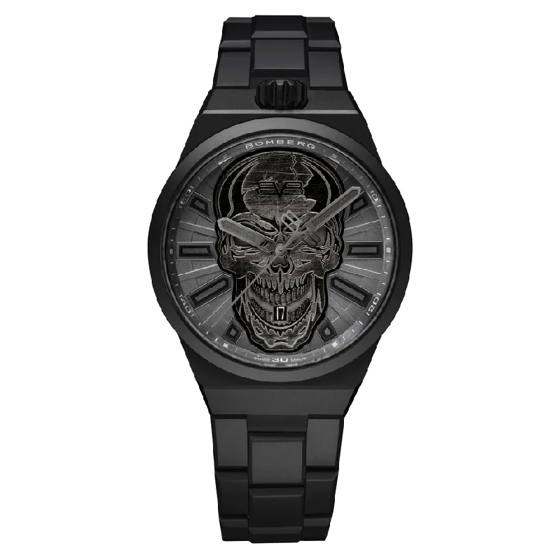 Men's Swiss Watch Hand-Wound Edition-Bomberg Men's Watch BOLT-68 Neo Auto Anniversary Black PVD BF43APBA.08-2.12