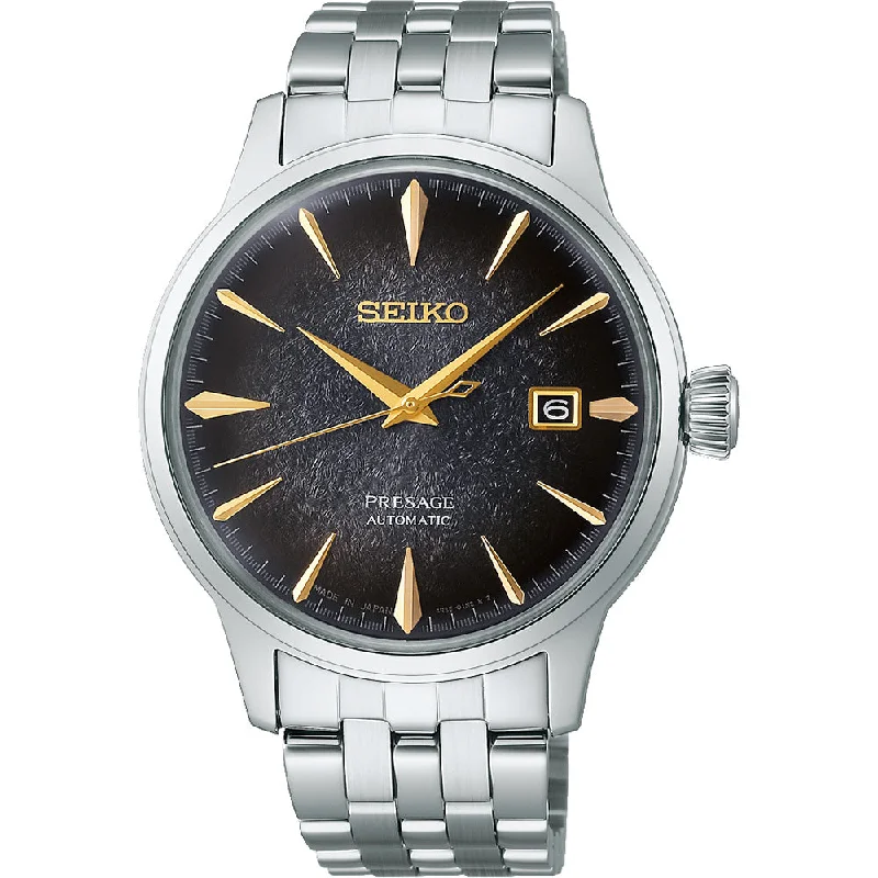 Men's Eco-Drive Design Digital Watches-Seiko Presage SRPK93J Cocktail Time Star Bar Limited Edition