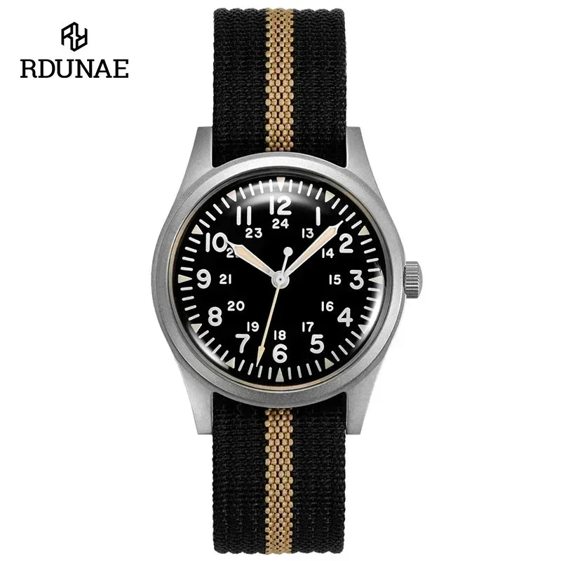 Military Men's Watches for Survival -Rdunae RA03 Retro Khaki Field Quartz Watch