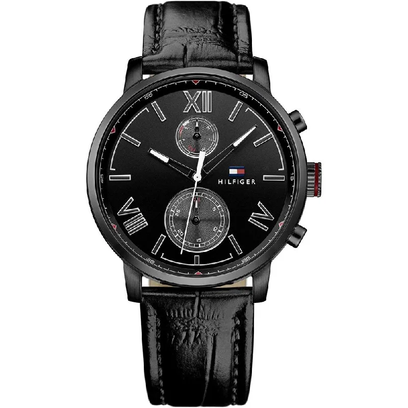 Men's Hybrid Style Dress Watches-Tommy Hilfiger 1791310 Men's Alden Black Watch