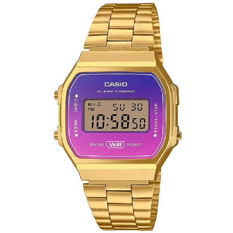 Unisex Night Out Design Watches-Casio Vintage Men's Gold Watch A168WERG-2AEF