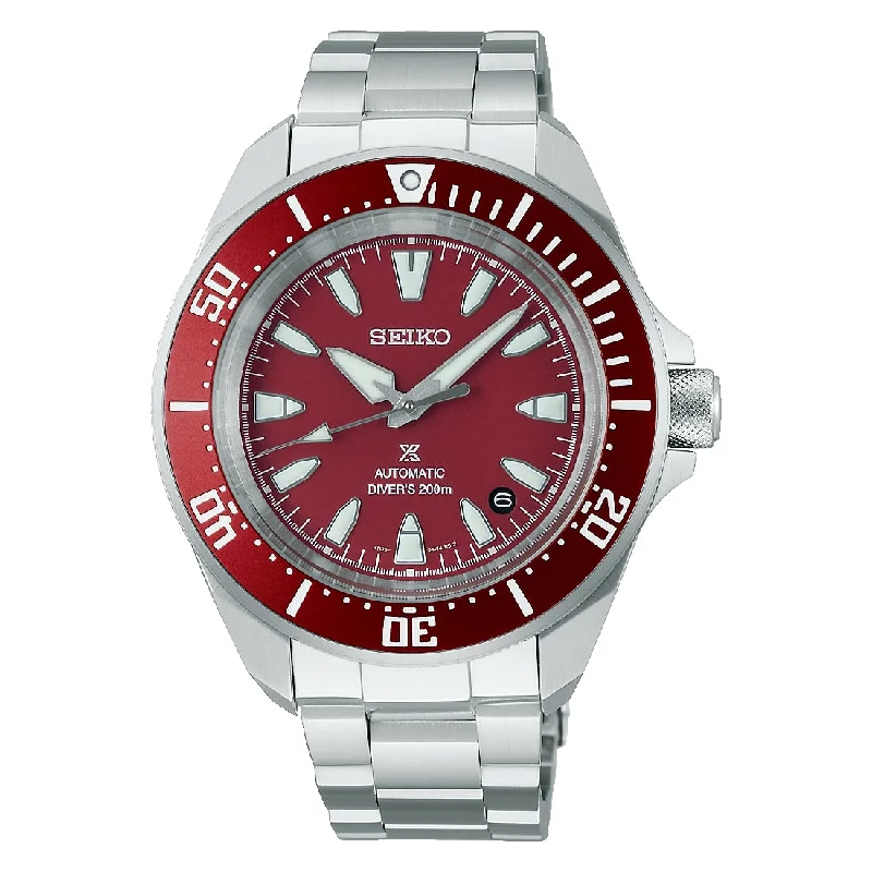 Men's Summer Style Sports Watches-Orologio Seiko Prospex SRPL11K1 Samurai reduced rosso