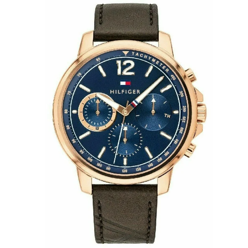 Men's British Made Dress Watches-Tommy Hilfiger 1791532 Men's Gold Chronograph Watch