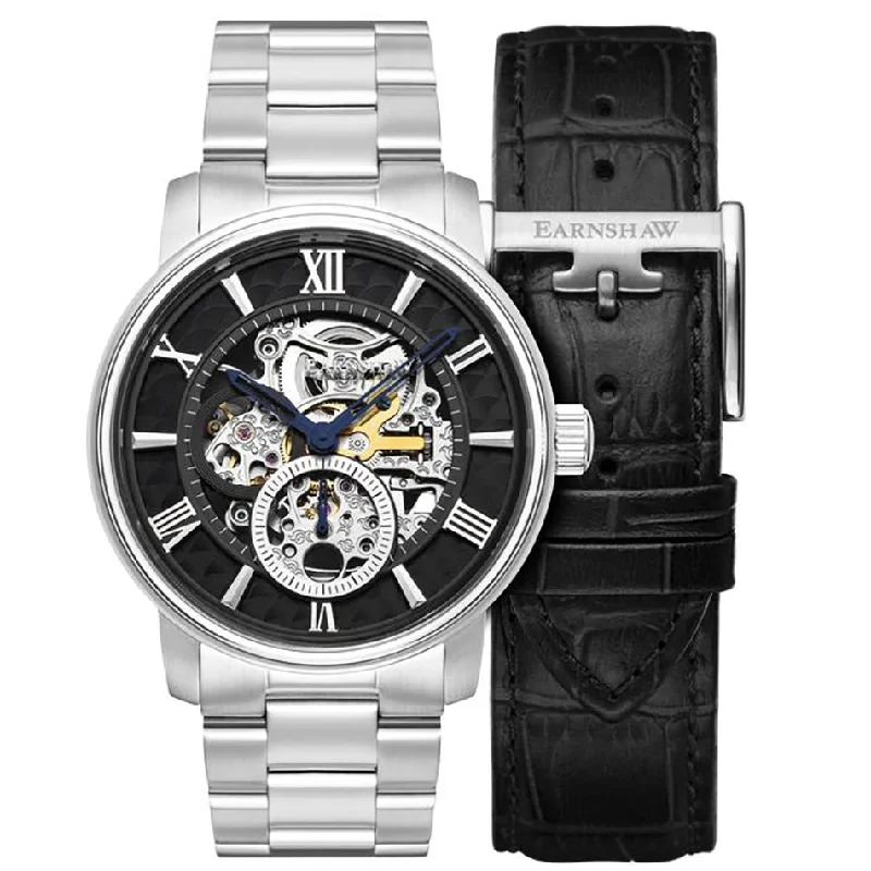 Men's Customized Design Men's Watches-Thomas Earnshaw Men's Classic Black Whitehall Watch ES-8120-22