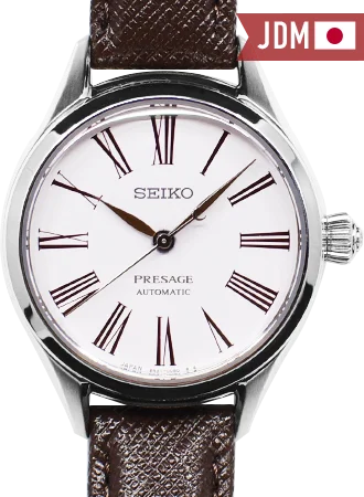 Men's Automatic Wind Style Dress Watches-Presage Automatic Ladies Craftsmanship Enamel Cherry Blossom Pink Ref. SRRX001