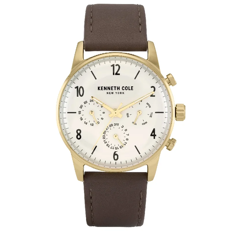 Men's Thick Case Dress Watches-Kenneth Cole Men's Brown Watch KC50953004