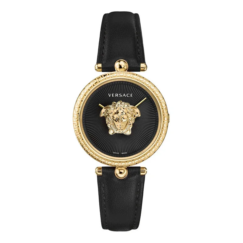 Men's Swiss Made Edition-Versace Ladies Watch Palazzo Empire 34mm Black Gold VECQ01120