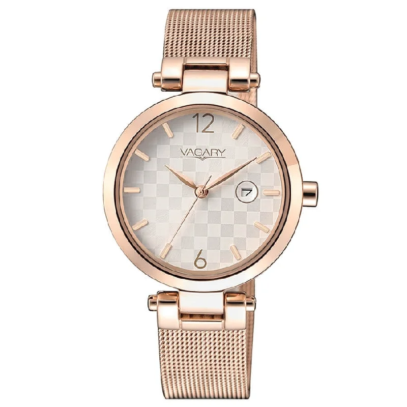 Women's Sophisticated Design Mechanical Watches-Orologio Vagary donna IU2-928-11 acciaio dorato rosa e zirconi