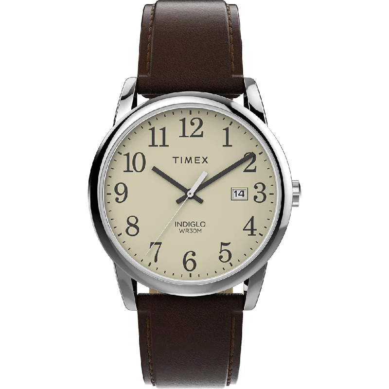 Men's European Made Style Men's Watches-Timex Easy Reader Classic Men's Cream Watch TW2V68700 Men's European Made Style Men's Watches-Timex Easy Reader Classic Men's Cream Watch TW2V68700