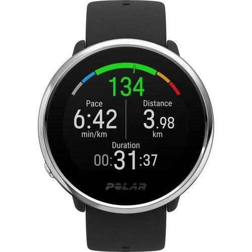 Unisex Hand-Wound Style Watches-Polar 90071063 Ignite Black Fitness Smartwatch