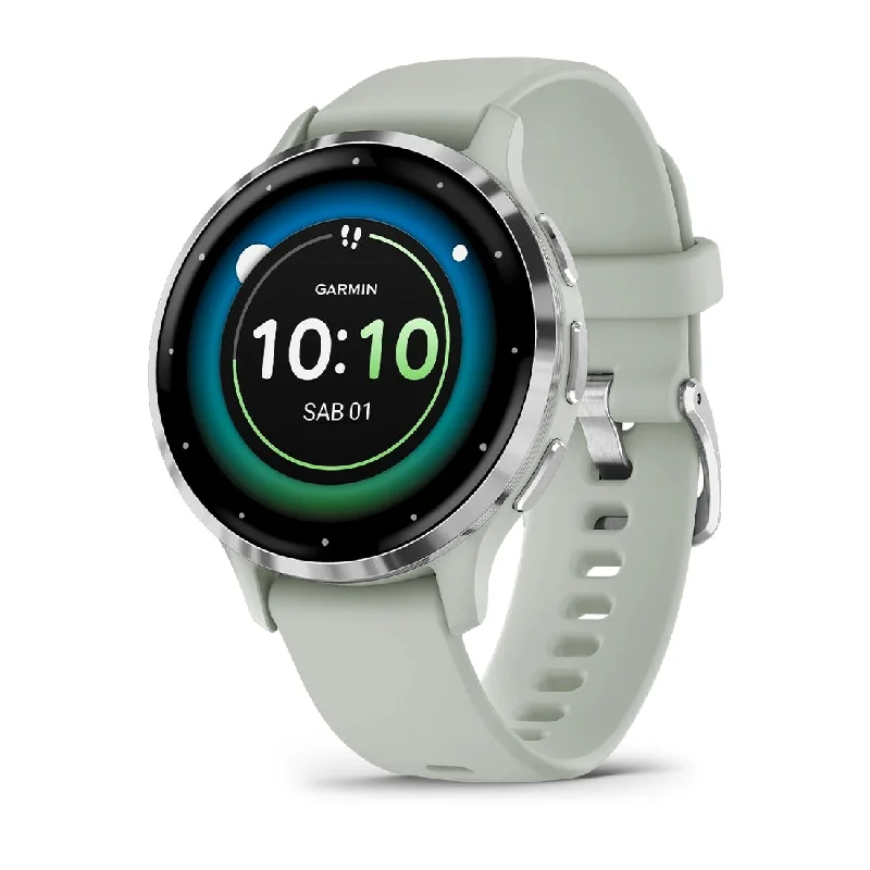 Women's Solar Powered Style Mechanical Watches-Orologio Garmin Venu 3S Sage Gray e Silver 010-02785-01