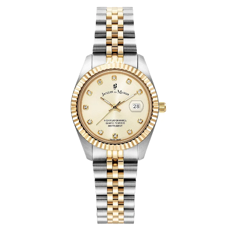 Men's Special Edition Style Dress Watches-Jacques Du Manoir Ladies Inspiration Two-Tone Watch JWL01201
