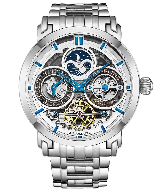 Men's Heritage Watch Clearance-Luciano 371B Automatic 46mm Skeleton