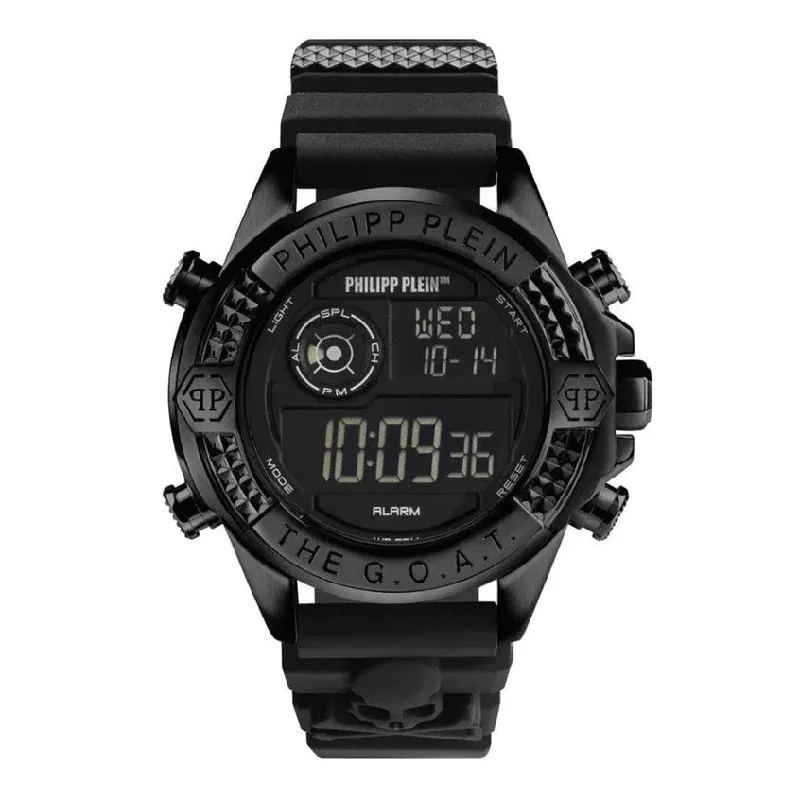 Men's Sophisticated Style Digital Watches-Philipp Plein Digital Watch The G.O.A.T. Black PWFAA0221