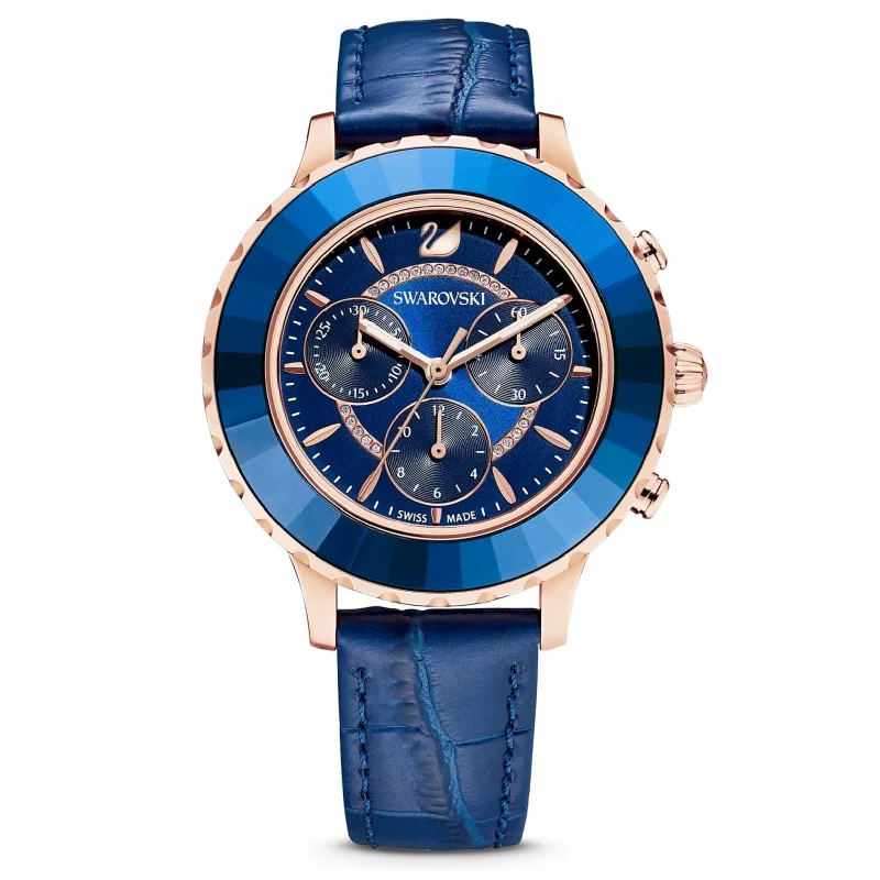 Men's Swiss Watch Factory-Swarovski Watch Octea Lux Chrono Blue 5563480