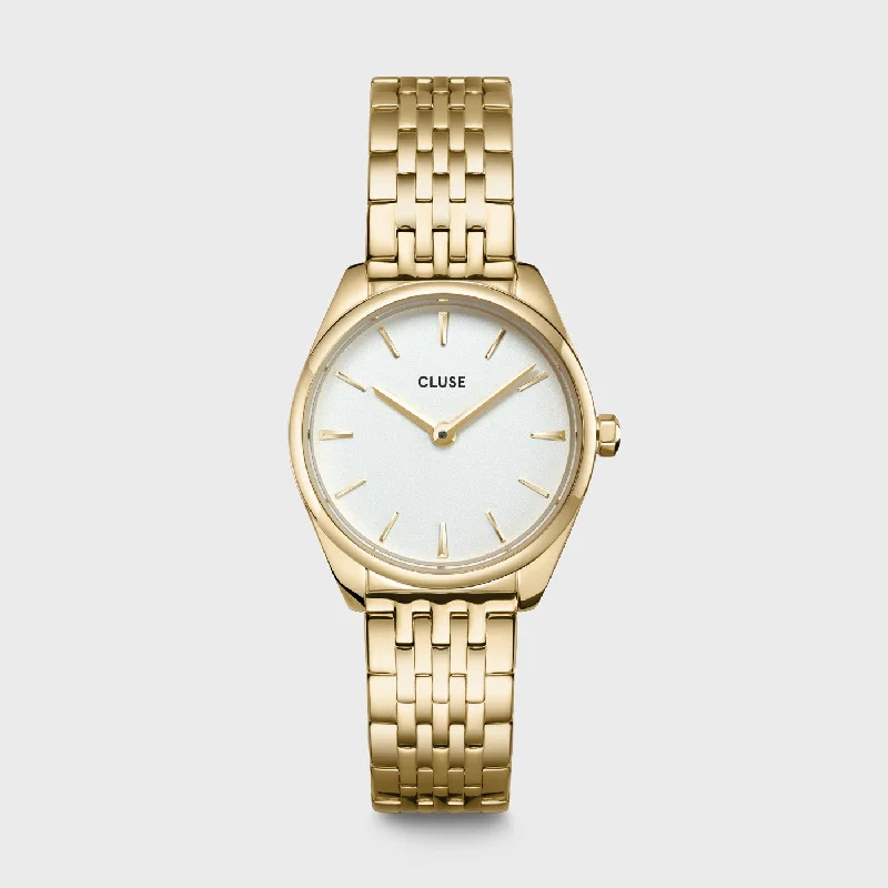 Women's Anniversary Design Mechanical Watches-Féroce Mini Watch Steel White, Gold Colour