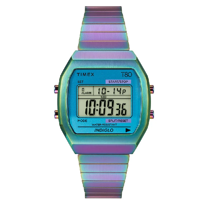 Men's Handmade Style Digital Watches-Timex Timex Lab Timex 80 Ladies Blue Watch TW2W57100
