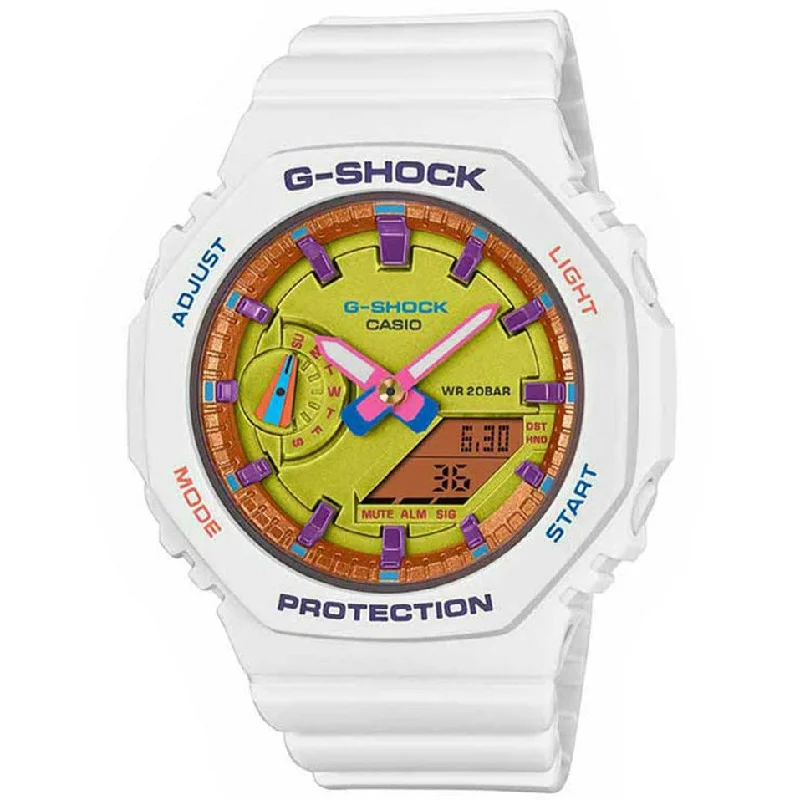 Unisex European Made Style Watches-Casio G-Shock Ladies White Watch GMA-S2100BS-7AER