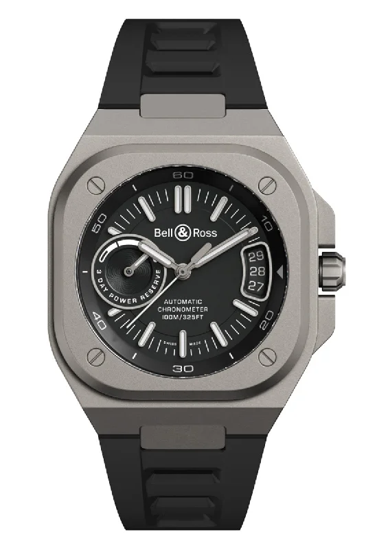 Men's British Made Design Dress Watches-Bell & Ross BR-X5 Black Titanium BRX5R-BL-TI/SRB