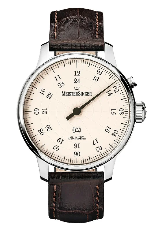 Men's Hand-Wound Design Dress Watches-MeisterSinger Bell Hora BHO913