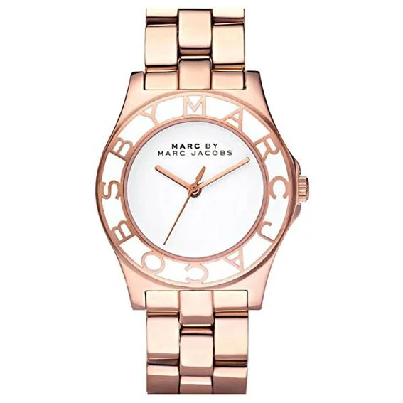 Men's Eco-Drive Dress Watches-Marc Jacobs MBM3075 Ladies Rose Gold Watch