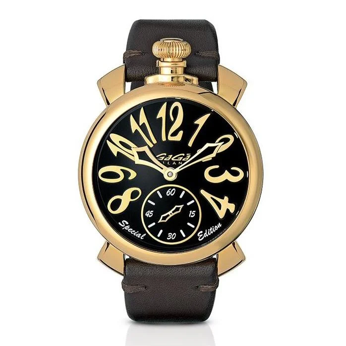 Men's Swiss Spring Edition-GaGà Milano Watch Manuale 48MM Special Edition Yellow Gold