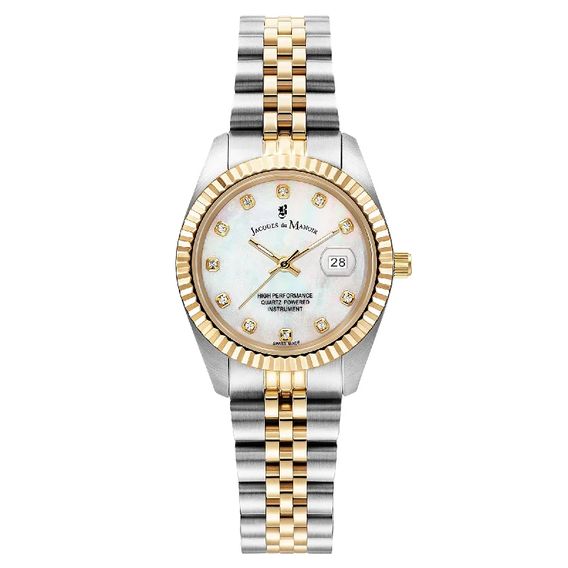 Men's Engagement Style Dress Watches-Jacques Du Manoir Ladies Inspiration Two-Tone Watch JWL01204