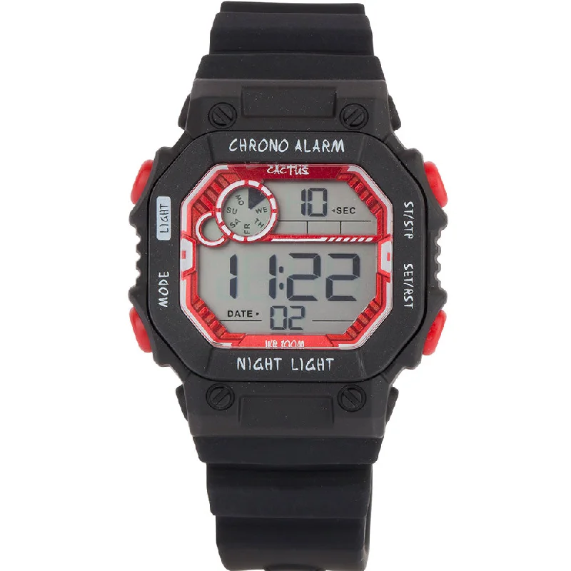 Mens Solar Powered Smart Watches-Cactus CAC-122-M01 Fiesta Digital Kids Watch