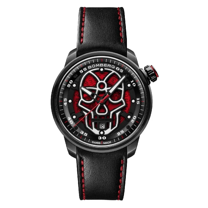 Men's Swiss Formal Event Edition-Bomberg Watch BB-01 Automatic Red Skull CT43APBA.23-1.11 Men's Swiss Formal Event Edition-Bomberg Watch BB-01 Automatic Red Skull CT43APBA.23-1.11