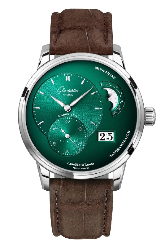 Men's Thick Case Design Dress Watches-Glashütte Original PanoMaticLunar 1-90-02-13-32-02