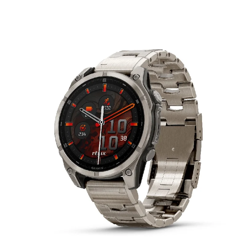 Men's Fashionable Style Men's Sports Watches-Orologio Garmin Fenix8 Amoled 47mm bracciale titanio 010-02904-40