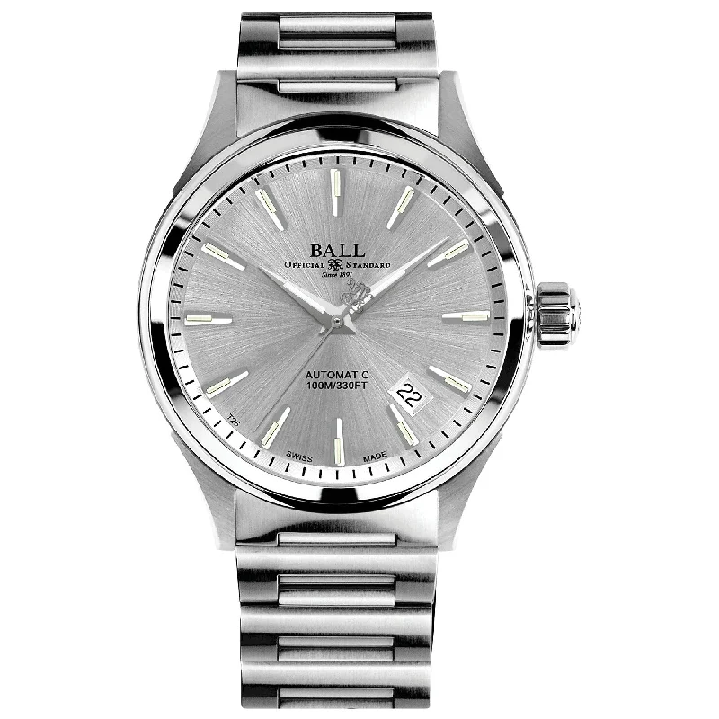 Men's Swiss Occasional Edition-Ball Fireman Victory Men's Silver Watch NM2098C-S3J-SL Men's Swiss Occasional Edition-Ball Fireman Victory Men's Silver Watch NM2098C-S3J-SL