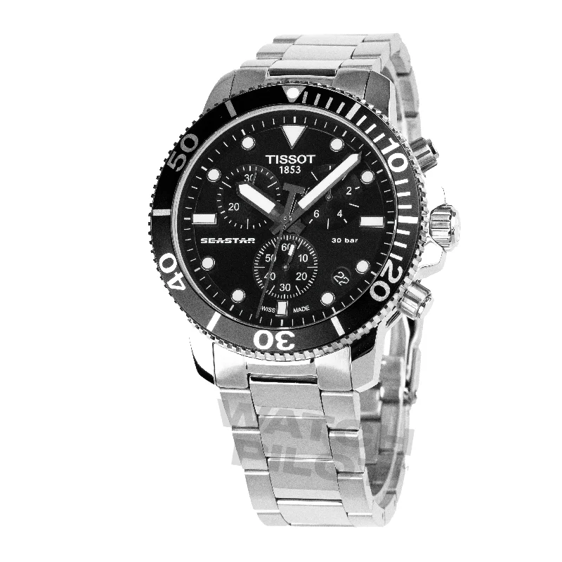 Men's Dive Watches with Exclusive Branding -Tissot Seastar 1000 Chronograph Men's Black Watch T1204171105100