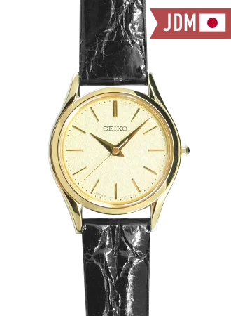 Men's Unique Shape Dress Watches-Exceline Gold Ref. SWDL160