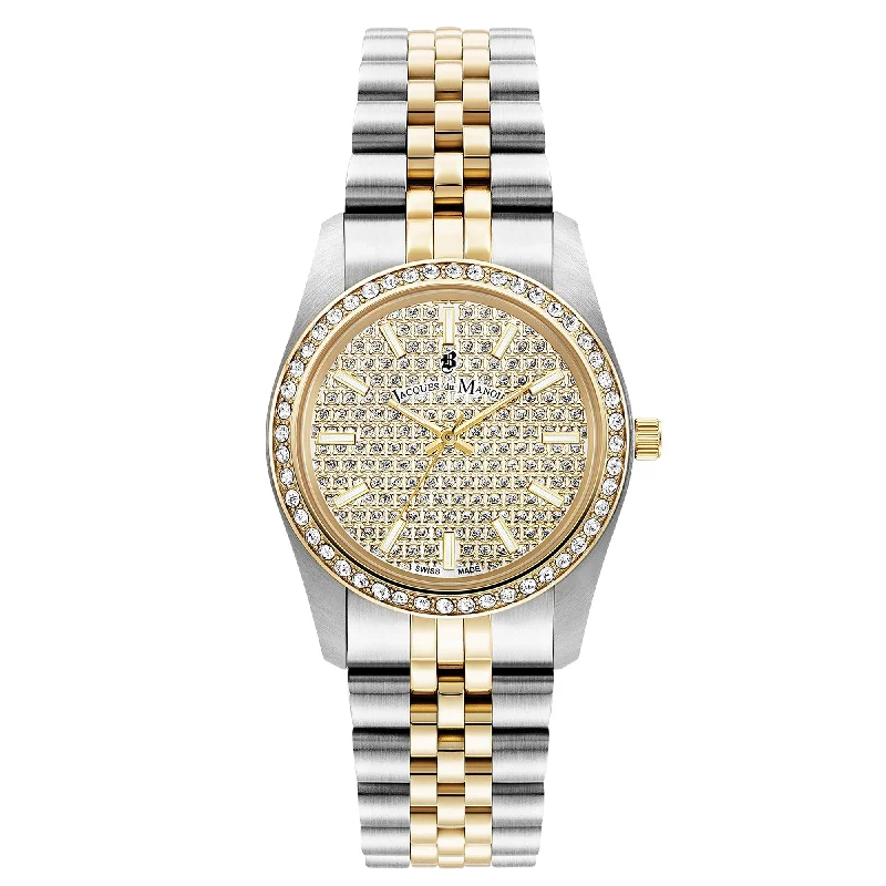 Men's Italian Made Style Dress Watches-Jacques Du Manoir Ladies Inspiration Glamour Two-Tone Watch JWL01103 Men's Italian Made Style Dress Watches-Jacques Du Manoir Ladies Inspiration Glamour Two-Tone Watch JWL01103