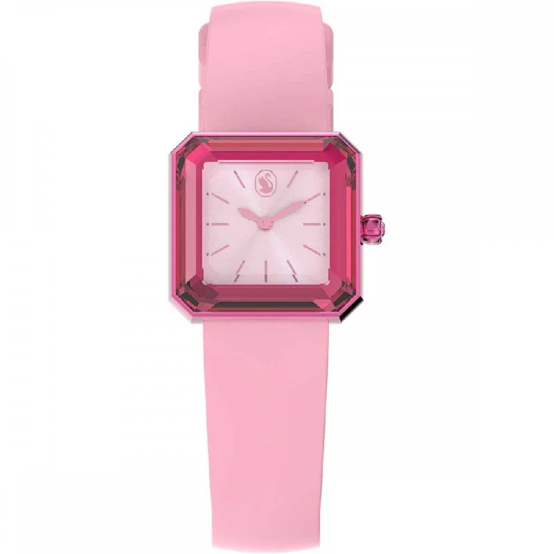 Men's Swiss Monogrammed Edition-Swarovski Watch Lucent with Silicone Strap Pink 5624373