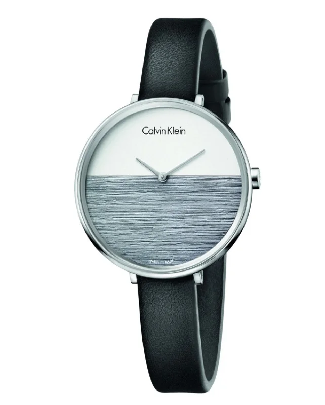 Men's Swiss Luxury Edition-Calvin Klein Watch Rise Silver Dial K7A231C3