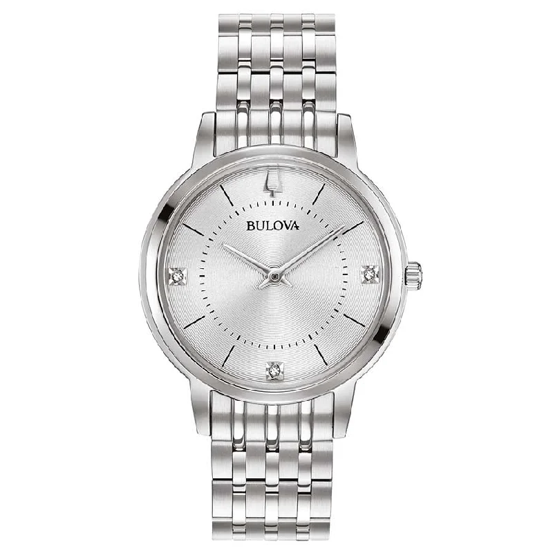 Women's Handmade Design Mechanical Watches-Orologio Bulova 96P183 Ultra Slim lady