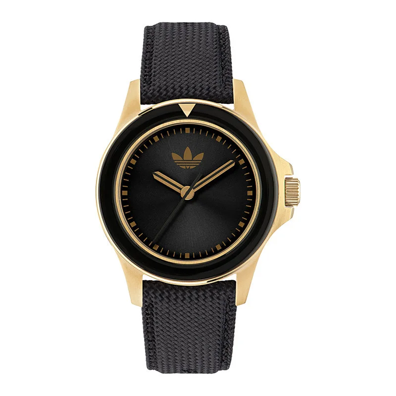 Unisex Anniversary Style Watches-Adidas Originals Expression One Unisex Black Watch AOFH23015