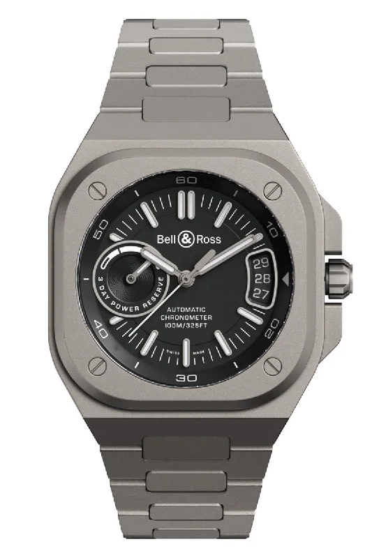 Men's Extra Large Design Dress Watches-Bell & Ross BR-X5 Black Titanium BRX5R-BL-TI/STI