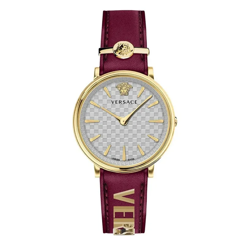 Men's Swiss Watch Casual Wear Edition-Versace Ladies Watch V-Circle 38mm Red Grey VE8104322