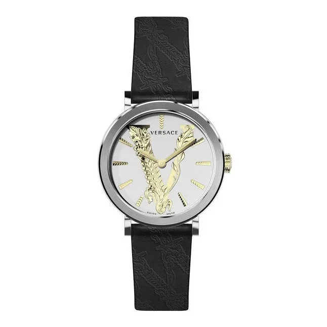 Men's Swiss Watch Limited Edition-Versace Virtus 36mm Ladies' White Black Watch VERI00120