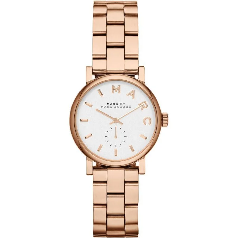 Men's Romantic Dinner Slim Watches-Marc Jacobs MBM3248 Ladies Mini Baker Rose Gold Watch