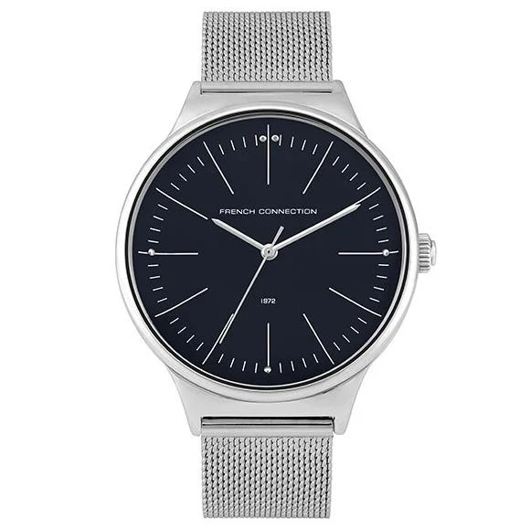 Men's Night Out Slim Watches-French Connection FC144SM Men's Original Silver Watch