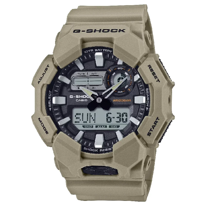 Men's Business Meeting Style Sports Watches-Orologio Casio G-Shock GA-010-5AER Khaki desert storm