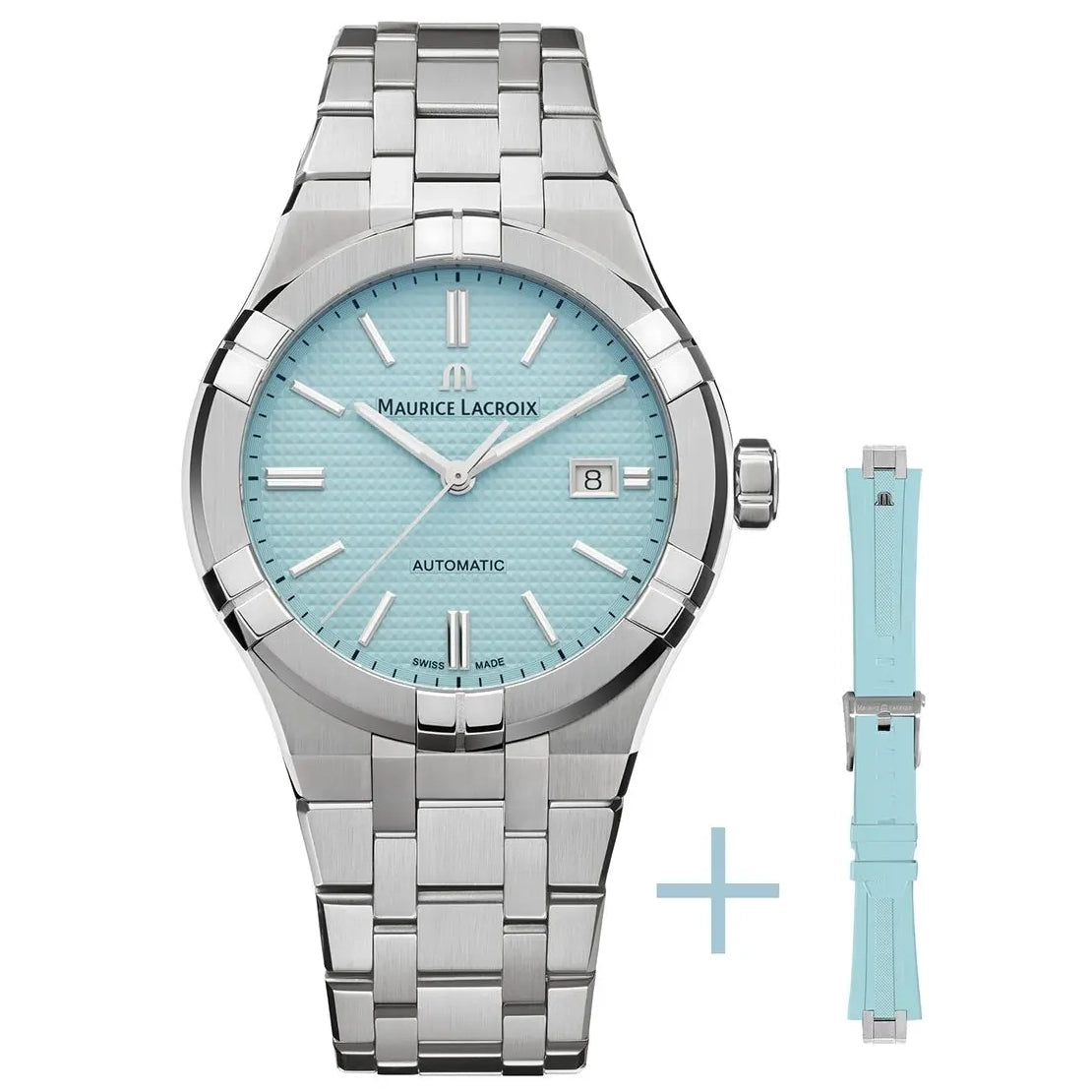Men's Swiss Mechanical Movement Edition-Maurice Lacroix Aikon Men's Blue Automatic Limited Summer Edition Watch AI6008-SS00F-431-C
