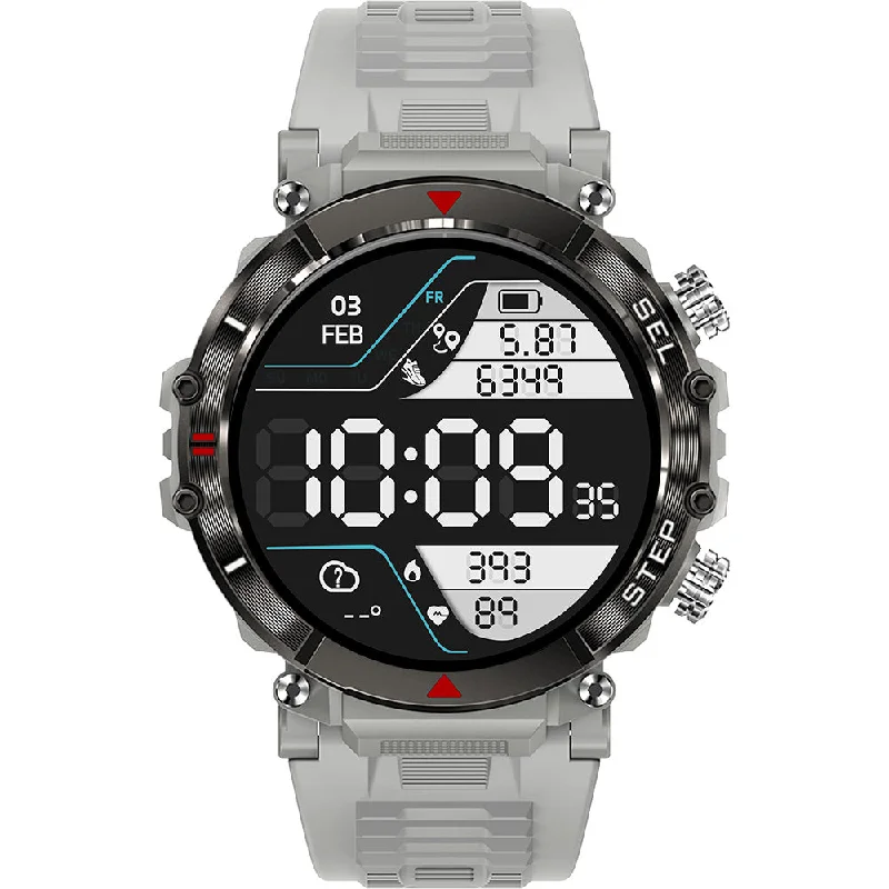 Mens Eco-Drive Smart Watches-Active Pro Call+ XL Connect Smart Watch with 3 Band Options Grey