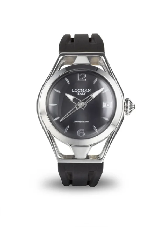 Women's Engraved Style Mechanical Watches-Locman Montecristo lady quadrante nero silicone 0526A01A-00BKNKSK Women's Engraved Style Mechanical Watches-Locman Montecristo lady quadrante nero silicone 0526A01A-00BKNKSK