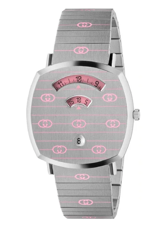 Unisex Smart Watches Online-Gucci Watch Grip 38mm Silver Pink YA157438