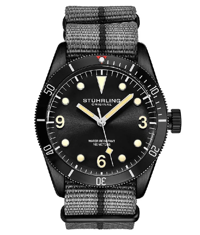 Black Dial / Black Case / Grey Strap Black Tang Buckle
